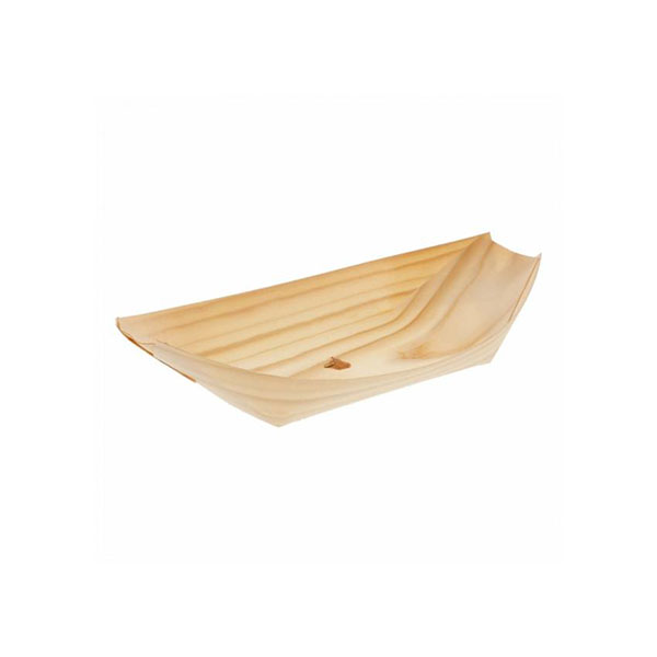 Imagen grande BARQUETA DE MADERA 21,5X11,5X3CM CATERING PAQ.50 U