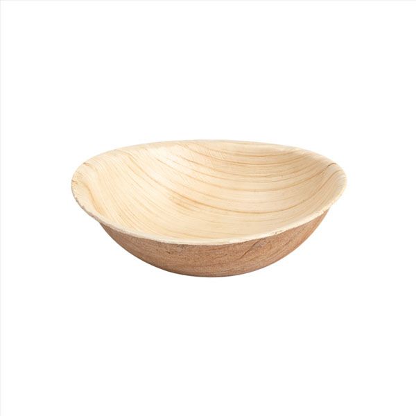 Imagen grande MINI BOL HOJA NATURAL DE ARECA Ø9,6X2,5CM PAQ.25
