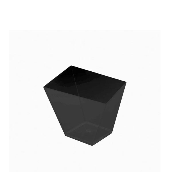 Imagen grande MINI BOL CUADRADO ASIMETRICO PS NEGRO 180CC PAQ.25