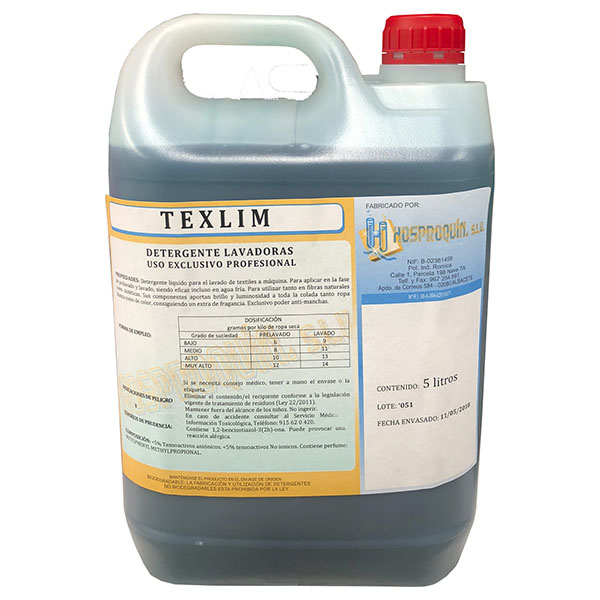 Imagen grande DETERGENTE LIQUIDO LAVADORA TEXLIM 5L