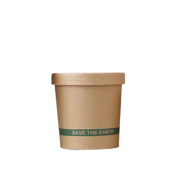 Imagen grande ENVASE REDONDO +TAPA  CARTON TAKE AWAY 750ml 26oz