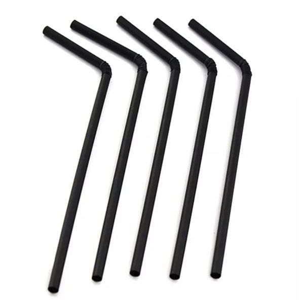 Imagen grande CAÑA FLEXIBLE PP REUTILIZABLE NEGRA ø8X24 PAQ.250