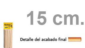 Imagen grande PALO PINCHO MADERA 15 CM. PAQ.200 UDS.