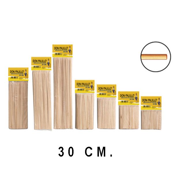 Imagen grande PALO PINCHO MADERA 30 CM. PAQ.100 UDS.